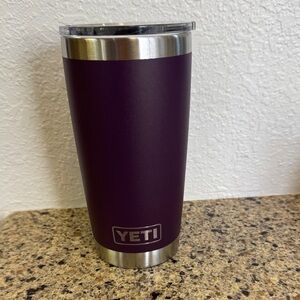 Yeti Rambler Tumbler in Plum with Stainless Accents